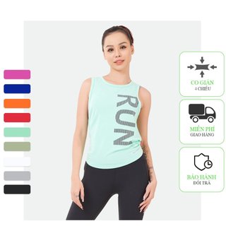 Áo Tanktop Tập Gym Yoga Nữ ICADO Run SG3 (1), Áo Ba Lỗ Thể Thao Hách Dáng, Thoáng Mát