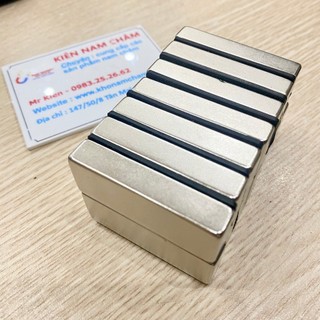 1 viên nam châm đất hiếm siêu mạnh kích thước 50x20x10mm - Nam châm chế tạo máy phát điện