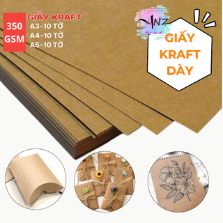 [Giá Tốt] Giấy Craft bìa sổ, Giấy Craft làm hộp (Kraft 2 mặt), CRAFT định lượng 350gsm