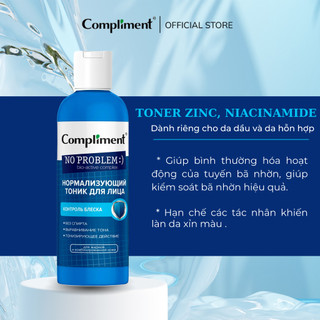 Toner Compliment No Problem Cấp Ẩm, Kiềm Dầu, Mờ Thâm 200ml