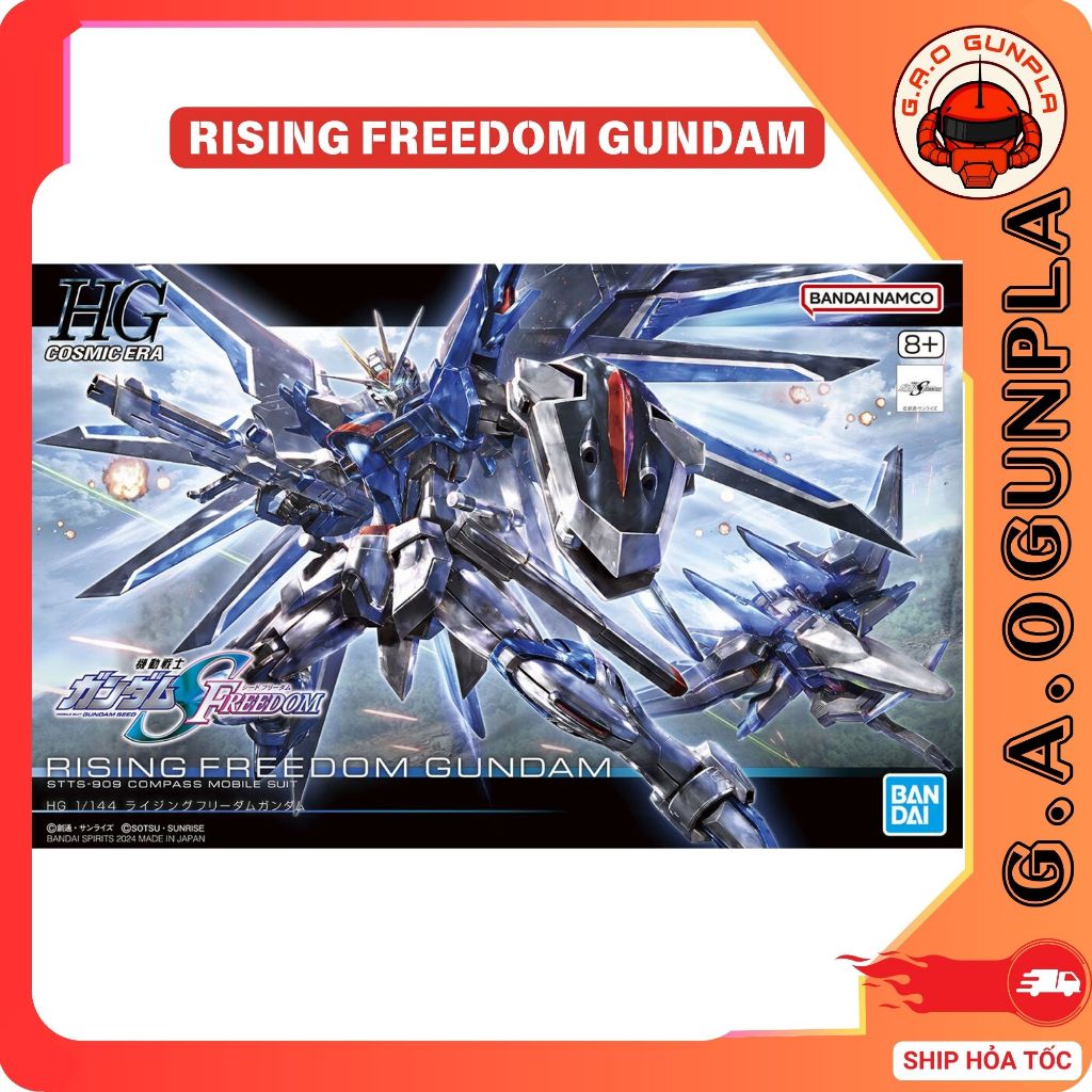 Mô hình lắp ráp Gundam Bandai HG 1/144 Rising Freedom Gundam