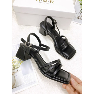 Sandal cao gót nữ MAILIAA gót vuông 3 phân 3 quai xéo