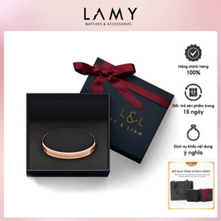 Vòng tay nam nữ Lyz and Liam Elan L&L Cuff Rose Gold - Gift Box Hộp quà tặng nơ đỏ & khắc chữ theo yêu cầu