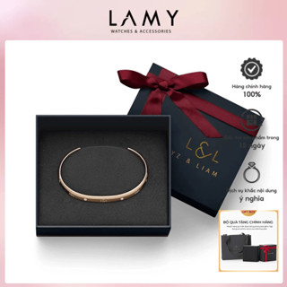 Vòng tay nam nữ Lyz and Liam Lumine L&L Cuff Rose Gold LL2240RG - Gift Box Hộp quà tặng nơ đỏ & khắc chữ theo yêu cầu
