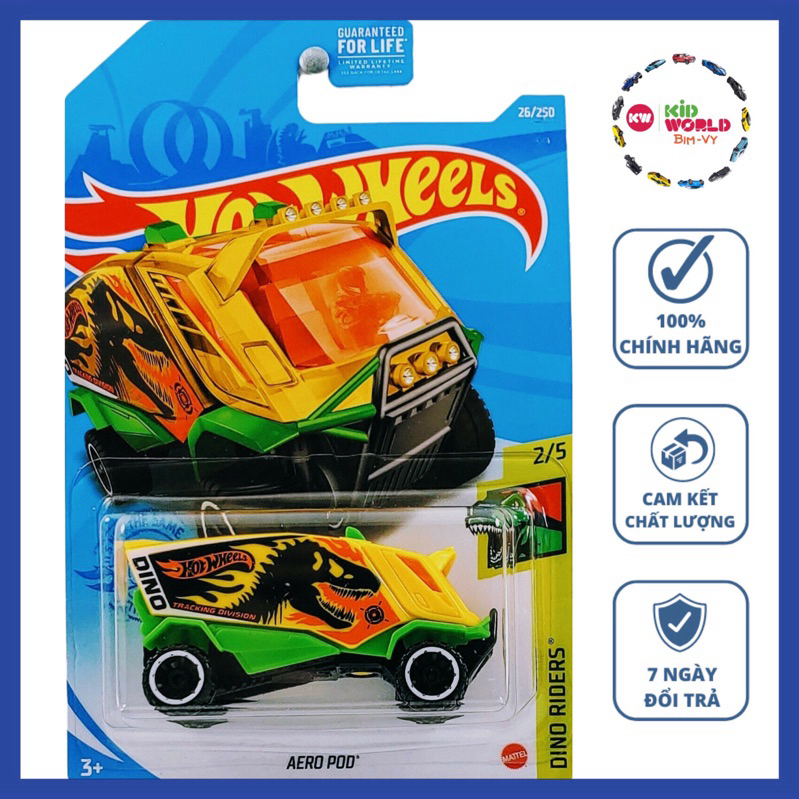 Xe mô hình Hot Wheels basic Khủng long Aero Pod GTC71.