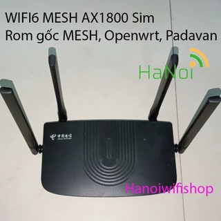 Bộ Phát WiFi Sim AX1800  WiFi MESH Xuyên Tường Chuẩn WiFi 6 AX1800, có rom Padavan Openwrt tiếng Anh/Việt