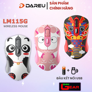 Chuột không dây dareu lm115g multi-color dragon / panda / lion / sheep