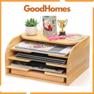 Kệ hộp đựng hồ sơ tài liệu bằng gỗ tre