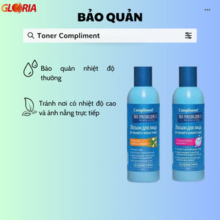 Toner Compliment No Problem Cấp Ẩm, Kiềm Dầu, Mờ Thâm 200ml
