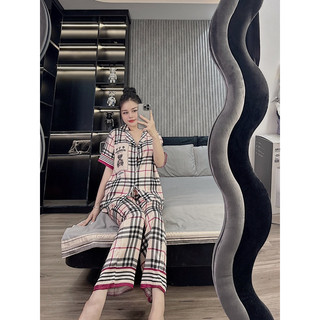 Bộ ngủ mặc nhà pijama gấu bbr lụa xước SAM mát