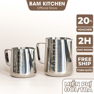 Ca đánh sữa inox 304 Bam KITCHEN nhiều dung tích cao cấp CS01