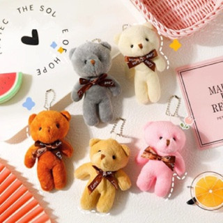 🍀Móc khoá gấu bông teddy đeo nơ mềm mịn🍀Clovershop68🍀