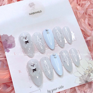 Móng úp thiết kế thạch gạo sơn nhũ Nail nailbox
