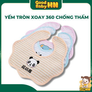 Yếm tròn cho bé xoay 360 độ có lớp chống thấm