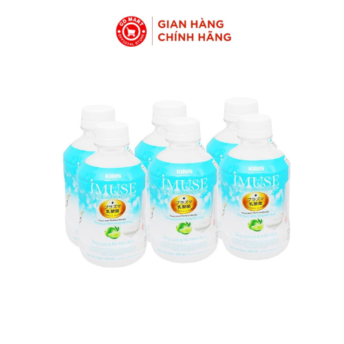 Lốc 6 chai thức uống hương vị sữa chua và chanh Kirin Imuse 280ml/chai
