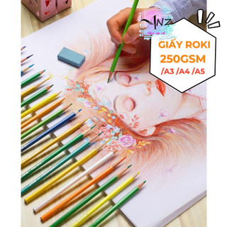 [Họa cụ ANZ] Bán sỉ giấy roki 250gsm A3 (XẤP 100 TỜ)
