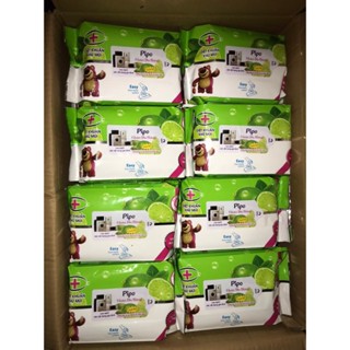 10 gói- Khăn ướt Pipo đa năng lau bếp, lau bàn, lau vật dụng thay thế giẻ lau