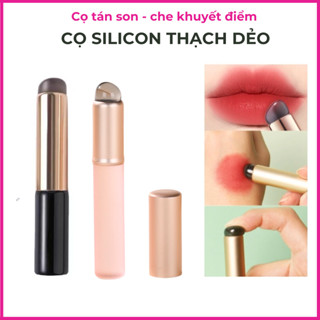 Cọ Silicon Thạch Dẻo Mềm Đa Năng Tán Môi Che Khuyết Điểm Đầu Tròn