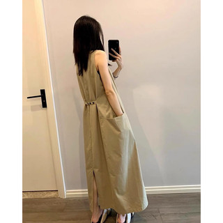 Váy sat nách nâu korea freesize [HÌNH THẬT]