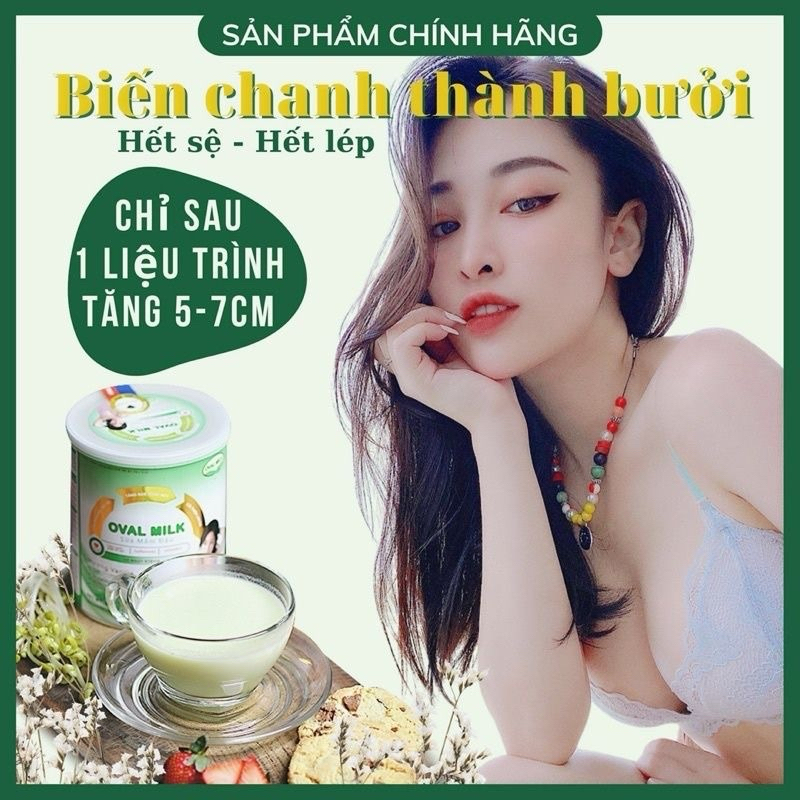 Tăng Vòng 1 OVAL MILK Tăng Nhanh [ 5 - 10 CM ] Nở Ngực Nhanh, Săn Chắc Ngực, Tăng size Vòng 1, Sữa Tăng Vòng 1