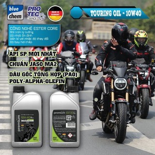 [SHIP MIỀN BẮC 1 NGÀY] Nhớt Bluechem Touring 10w40 Ester cao cấp full tổng hợp nhập khẩu Đức