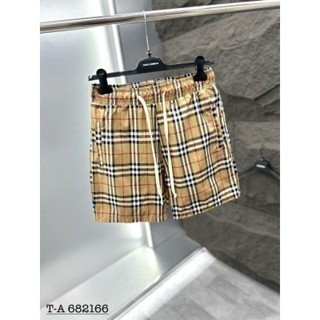 Quần short phối kẻ b.b.r - quần đùi hoạ tiết kẻ sọc cạp chun chất thô hn20pthoitrang668