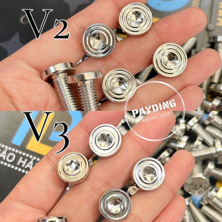 Ốc đĩa 8li23 mẫu Thái V2-V3 Inox 304 bắt đĩa cho các dòng xe