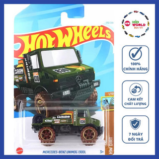 Xe mô hình hot wheels basic bán tải mercedes-benz unimog 1300l htb24.
