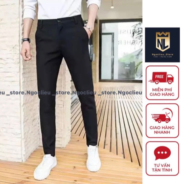 Quần tây âu nam dáng ôm vải co giãn 4 chiều chống nhăn chống xù phong cách trẻ trung Hàn Quốc.