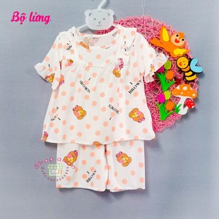 [14-15kg] Đồ bộ tole lanh đùi bé gái từ 14-15kg (shop anan)