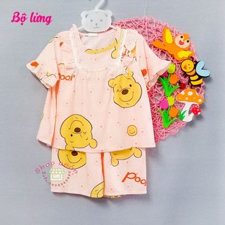 Đồ bộ tole/lanh đùi bé gái 15-16kg