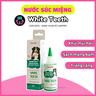 Nước súc miệng cho chó mèo WHITE TEETH Vemedim giúp hơi thở thơm mát trắng răng hiệu quả