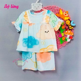 [16-17kg] Đồ bộ tole/lanh đùi bé gái 16-17kg (shop anan)