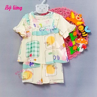 [18-19kg] Đồ bộ tole/lanh đùi bé gái 18-19kg