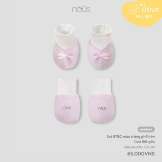 Set bao tay bao chân sơ sinh cho bé trai bé gái Nous newborn tất chân tất tay em bé mềm mịn an toàn