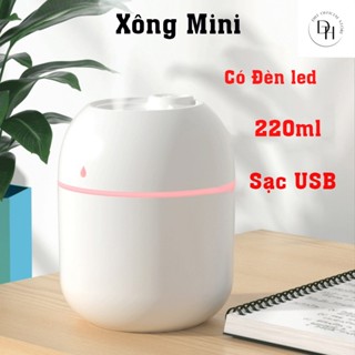 Máy tạo ẩm phòng Mini, phun sương cấp ẩm phòng, có led nhiều màu, kiểu dáng sang trọng