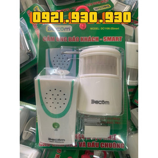 Chuông Báo Khách, Báo Động Chống Trộm Hồng Ngoại Không Dây DECOM Lời Chào Tiếng Việt