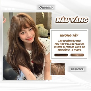 Thuốc Nhuộm Tóc Màu NÂU VÀNG, Không Tẩy - ONE HAIR