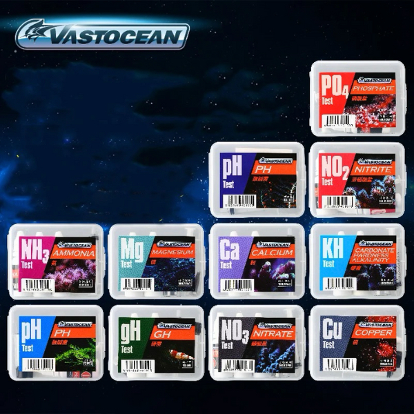 Test vastocean KH,No3,Po4,CA, MG,PH,No2, Nh3,bộ test chất lượng nước cho bể nước mặn.