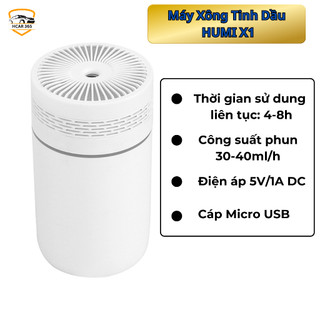 MÁY PHUN SƯƠNG - XÔNG TINH DẦU TẠO ĐỘ ẨM HUMI X1, DUNG TÍCH 250ML, ĐÈN LED 7 MÀU