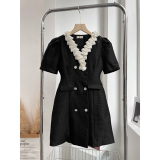 Đầm Bigsize Tú Mỡ Đầm Bigsize Nữ Thiết Kế Cổ Bèo Evii  ,Trẻ Trung Đi Làm Dạo Phố Đủ Size 45-80kg DA0252