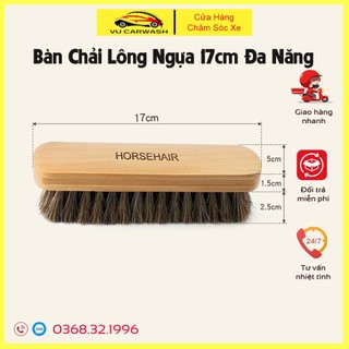 Bàn Chải Đa Năng Vệ Sinh Nội Thất Ghế Da, Vải Nỉ , Đánh Giầy Dép Da Chuyên Dụng Lông Ngựa