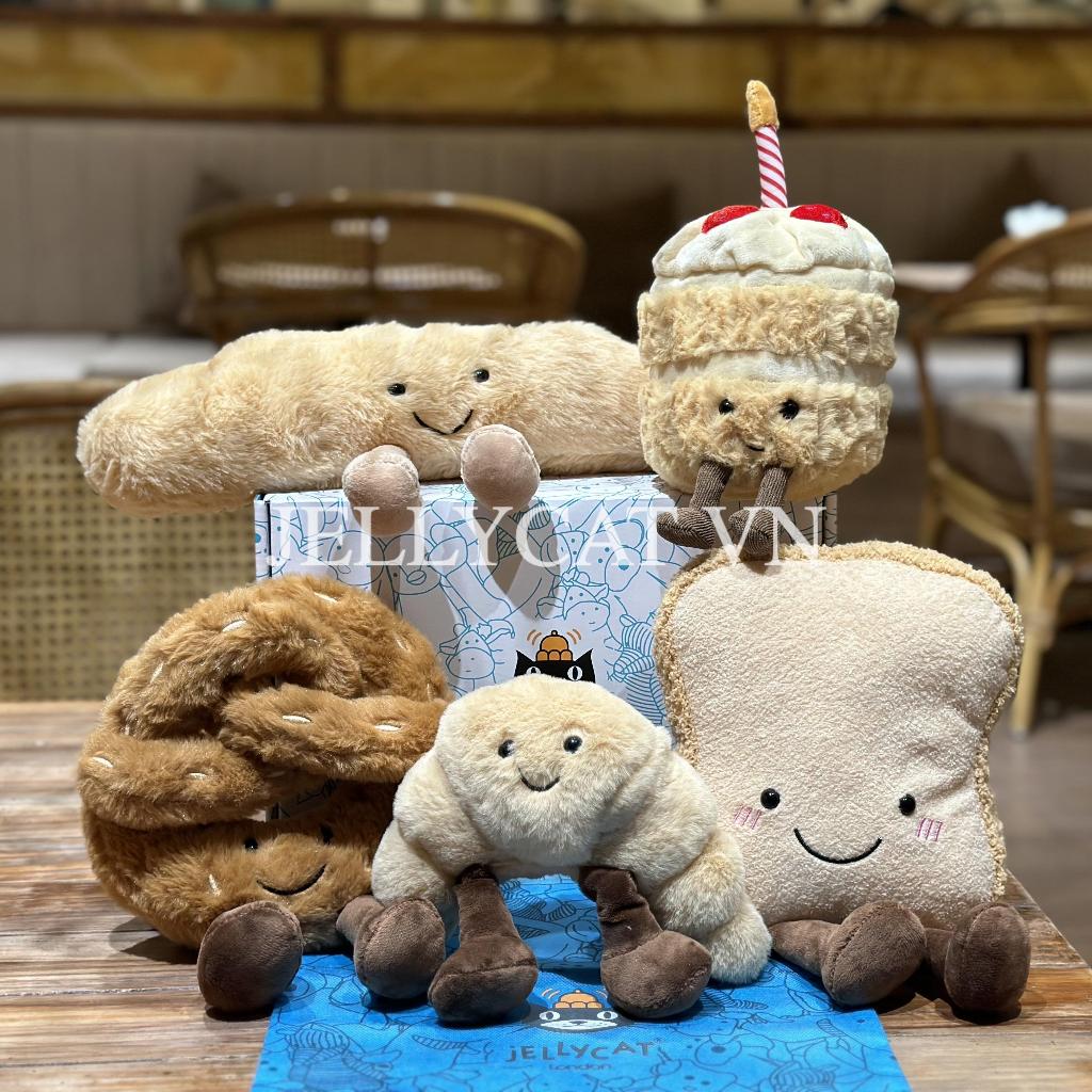 Gấu Bông Jellycat, Bánh Mì Jellycat, Quà Tặng Bánh Sinh Nhật size 16-30cm Chất Liệu Cao Cấp