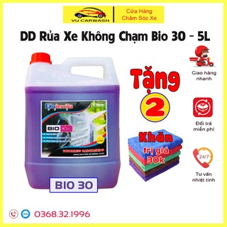 Dung Dịch Rửa Xe Không Chạm - Nước Rửa Xe Ô Tô , Xe Máy Ekokemika, Bio 30 - 5L(hàng chính hãng) TẶNG 2 KHĂN LAU KHÔ