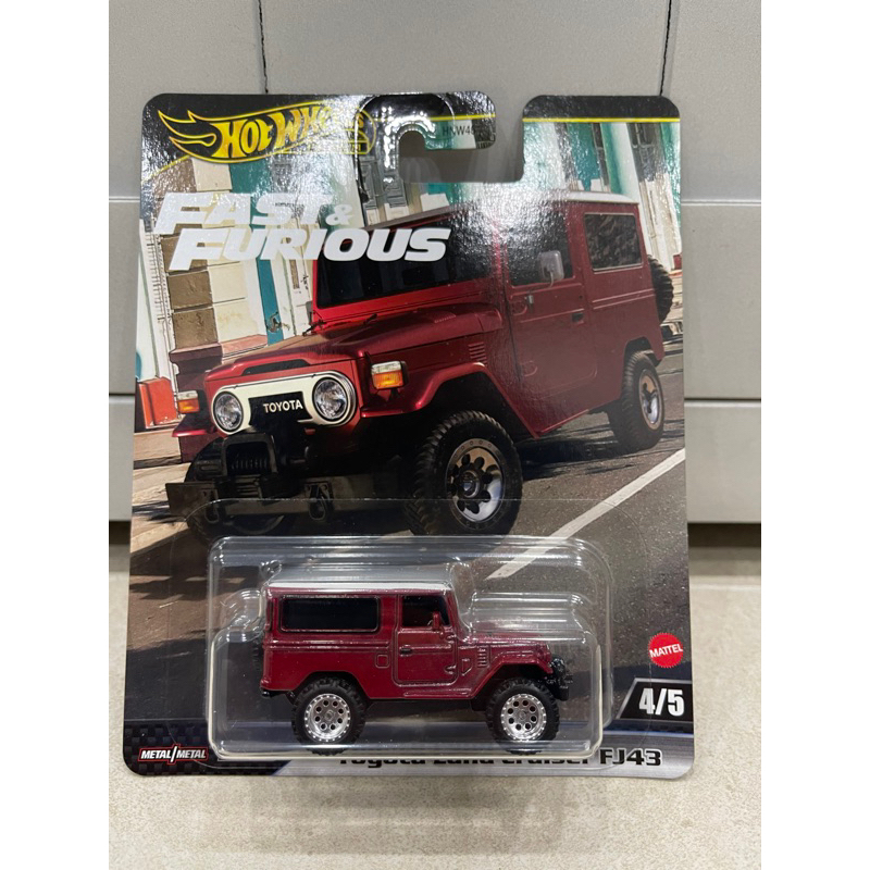 Xe mô hình đồ chơi bánh cao su Hotwheels 1:64 PREMIUM - FAST & FURIOUS - Toyota Land Cruiser FJ43