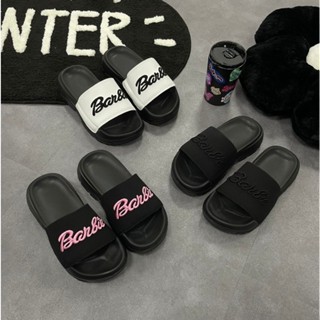 Dép Barbie chữ thêu nam nữ quai ngang nhiều màu sắc_ hỗ trợ đổi size SumiSumi.Store