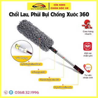 Chổi Lau Bụi Xe Ô Tô Đa Năng, Chổi Lau, Rửa, Chùi Xe Ô Tô, Gương Kính Trong Nhà Cao Cấp