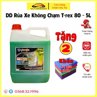 Dung Dịch Rửa Xe Không Chạm - Nước Rửa Xe Ô Tô, Xe Máy Ekokemika Trex80- 5L (Tặng 2 Khăn Lau)