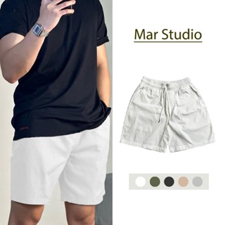  Quần đùi nam Kaki ngắn lưng thun có dây rút eo  - Mar Studio - Quần sọt Kaki ngắn đường phố Menswear QD04 