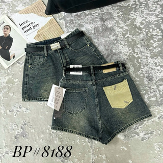 Quần sooc jeans đính đá miu miu túi kèm đai hàng qcl1 ms268188